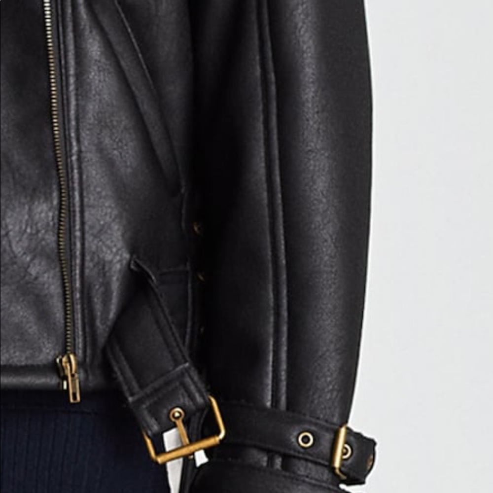 Zara faux leather cropped jacket - Picture 3 of 7